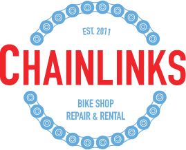 The chain link bicycle shop sale